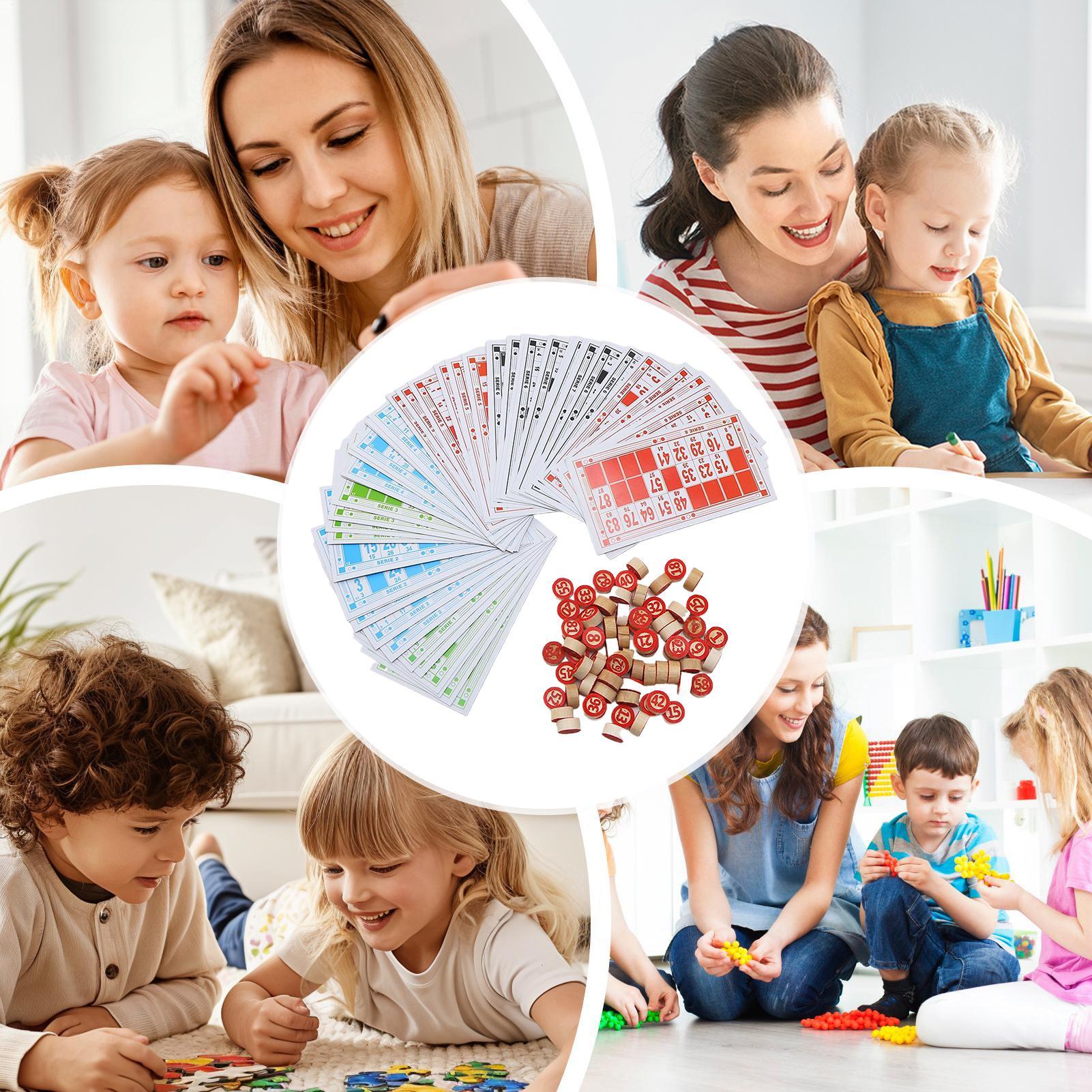 Play Friends Party Games - Jeu de Bingo en bois, jouets