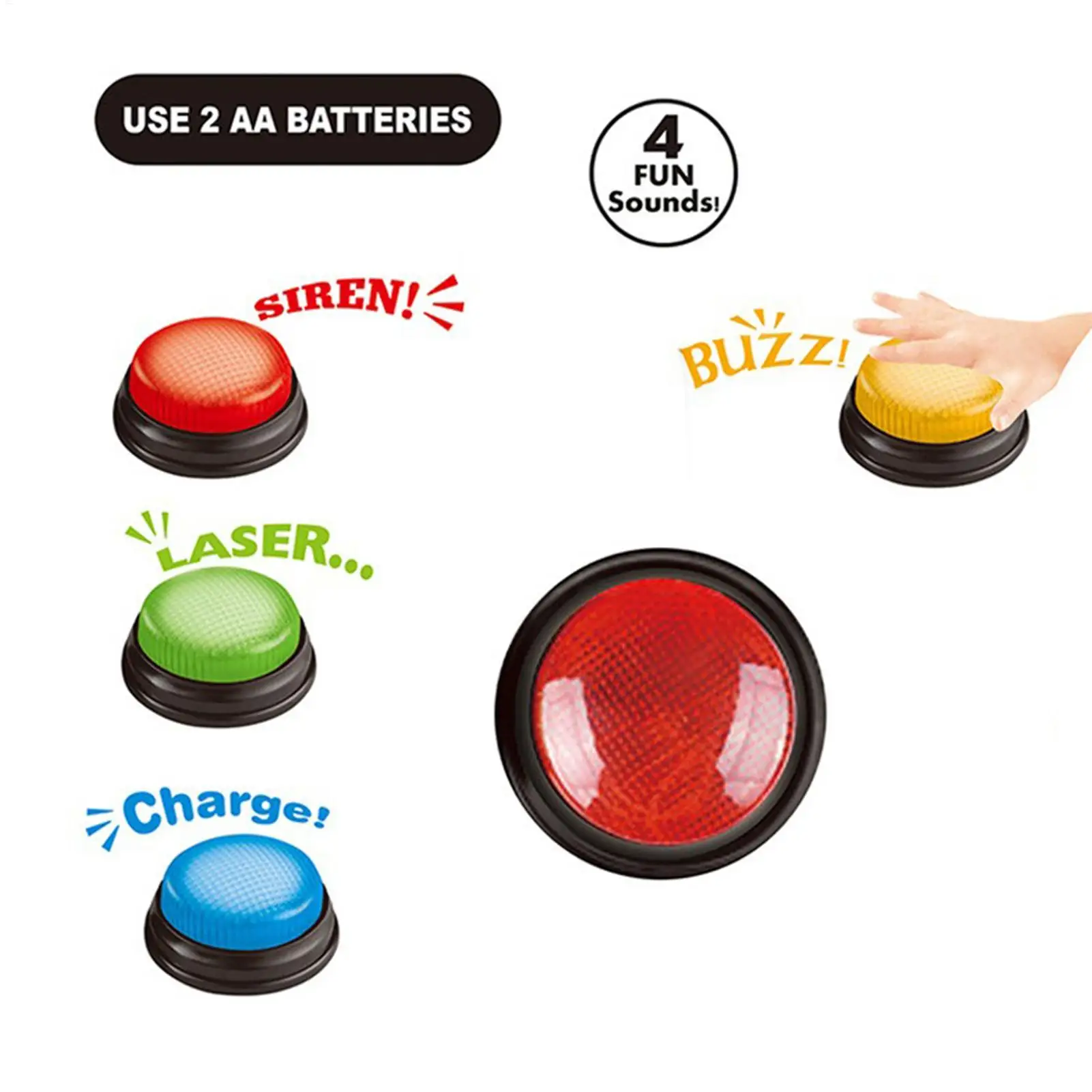 Party Games Competition - Buzzer de jeu 4 boutons à